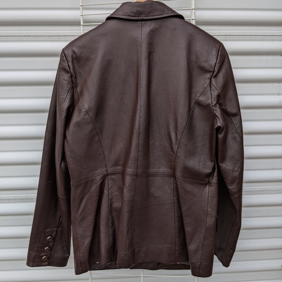 Terry Lewis Chocolate Brown Leather jacket - Picture 4 of 9